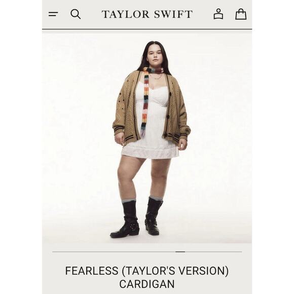 SHIPS IN 24 HRS Taylor Swift FEARLESS CARDIGAN In Hand Brand New LARGE - Picture 5 of 8